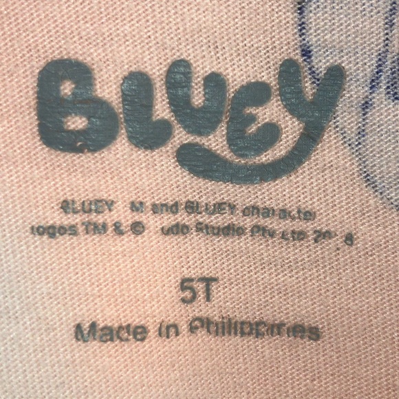 Bluey Baby Pink Peplum Flared Long Sleeve, Bluey Size: 5T girls, EUC - Picture 6 of 7